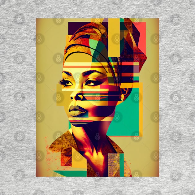 Modern pop art style woman portrait by loucaski